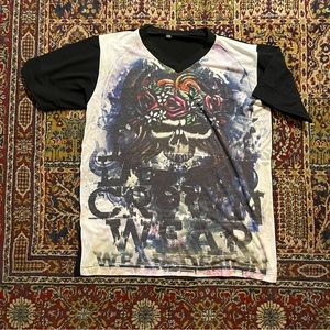 🌈 Cool skull flower shirt